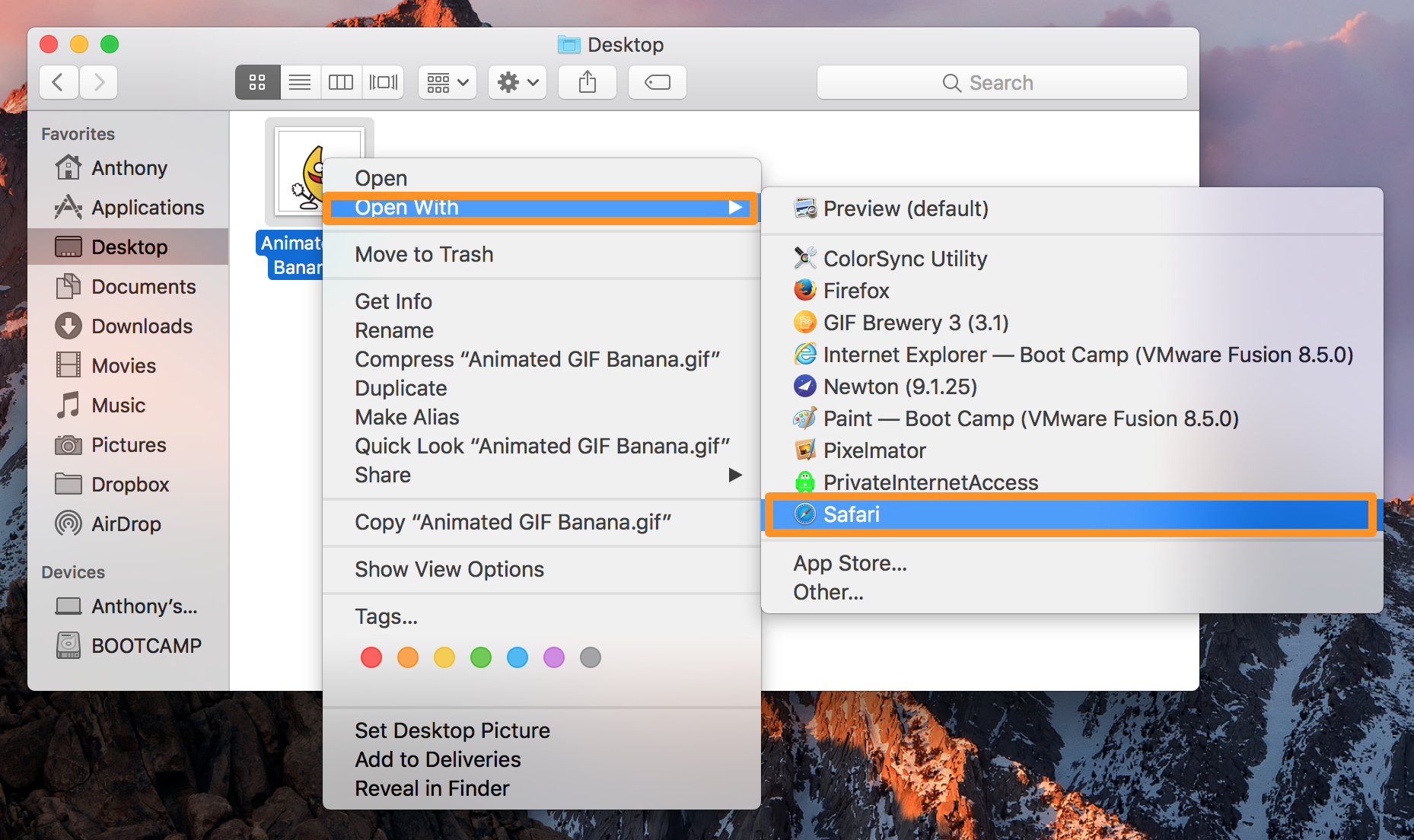 default viewing app on mac for gif files